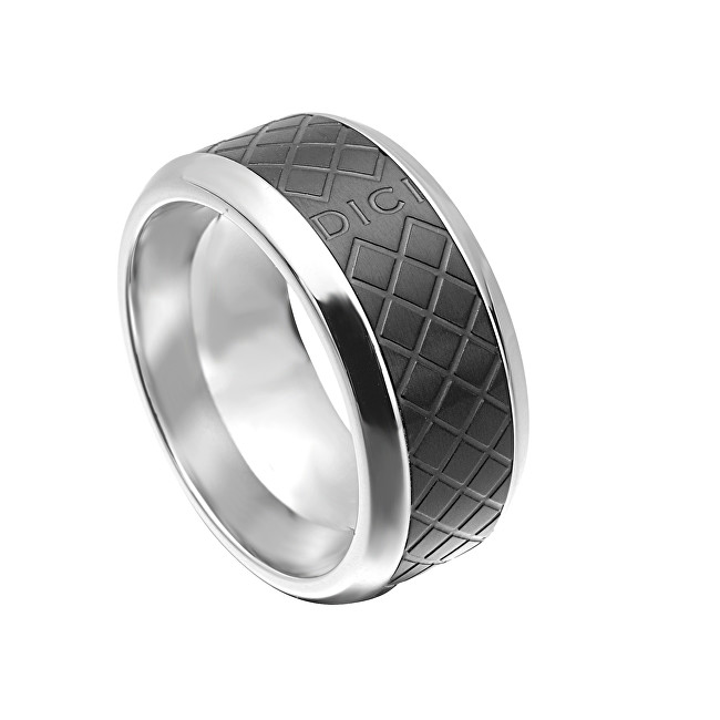Dici Milano Pánsky prsteň s čiernym vzorom DCRG5015020 64 mm
