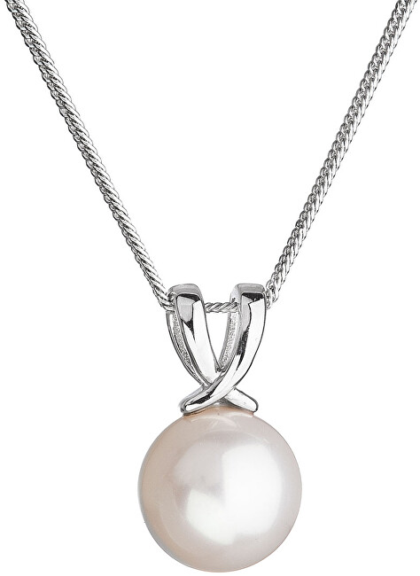 Evolution Group Strieborný náhrdelník s pravou riečnou perlou 22032.1 (retiazka, prívesok)