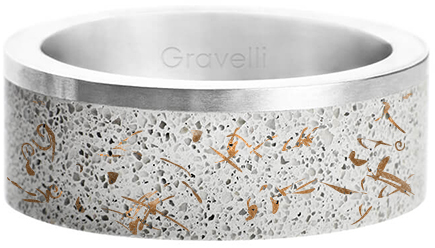 Gravelli Netradičné betónový prsteň Edge Fragments Edition medená   sivá GJRUFCG002 60 mm
