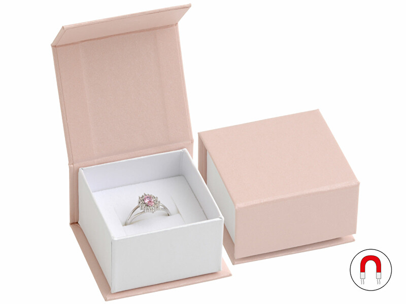 JK Box Púdrovo ružová darčeková krabička na prsteň alebo náušnice VG-3 A5 A1