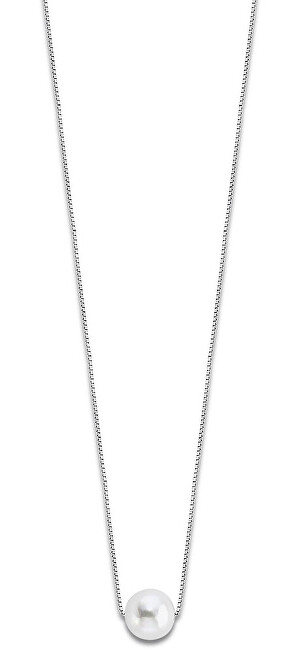 Lotus Style Elegantný oceľový náhrdelník s perličkou LS1999-1 1