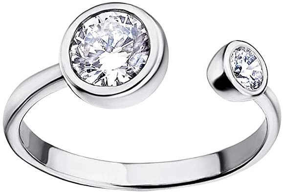 Lotus Silver Elegantný strieborný prsteň s čírymi zirkónmi pre ženy LP1272-3   1
