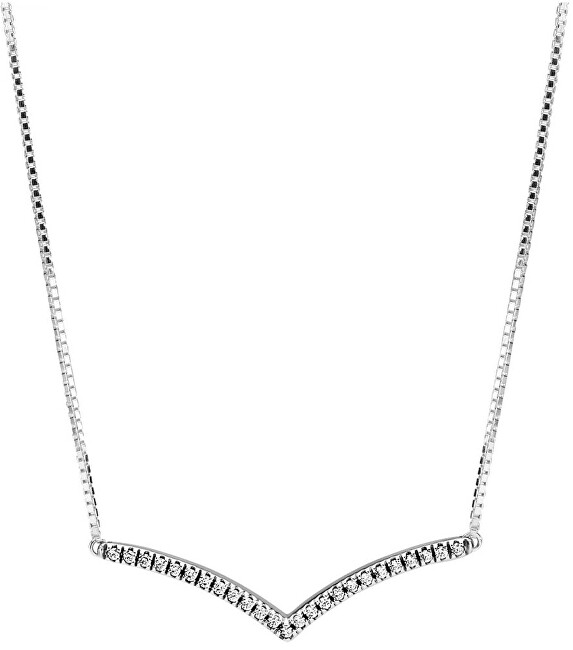 Pandora Strieborný náhrdelník s kamienkami 397802CZ-45