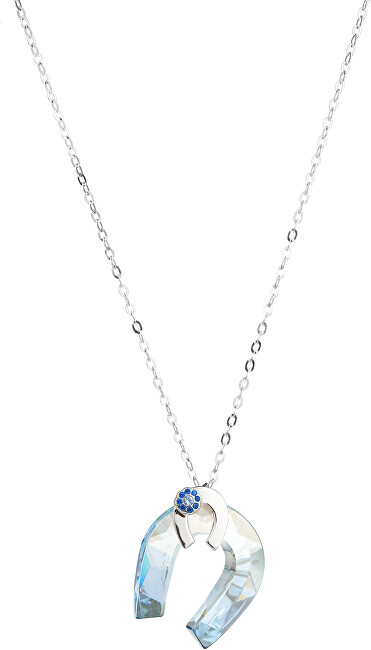 Preciosa Dlhý strieborný náhrdelník s trblietavou podkovou Felicity 6657 68