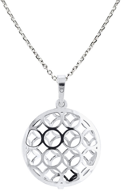 Praqia Jewellery Originálne strieborný náhrdelník KO1694_MO040_45_RH (retiazka, prívesok)