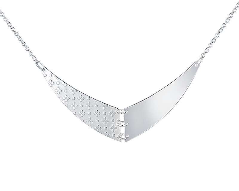 Praqia Jewellery Originálne strieborný náhrdelník s ozdobou Agnese N6275_RH