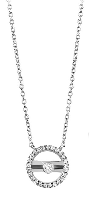 Silver Cat Moderné strieborný náhrdelník so zirkónmi SC331