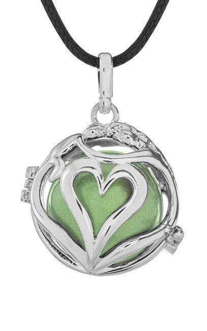 MUMMY BELL Dámsky náhrdelník zelená metalická rolnička Spojenie S2M20